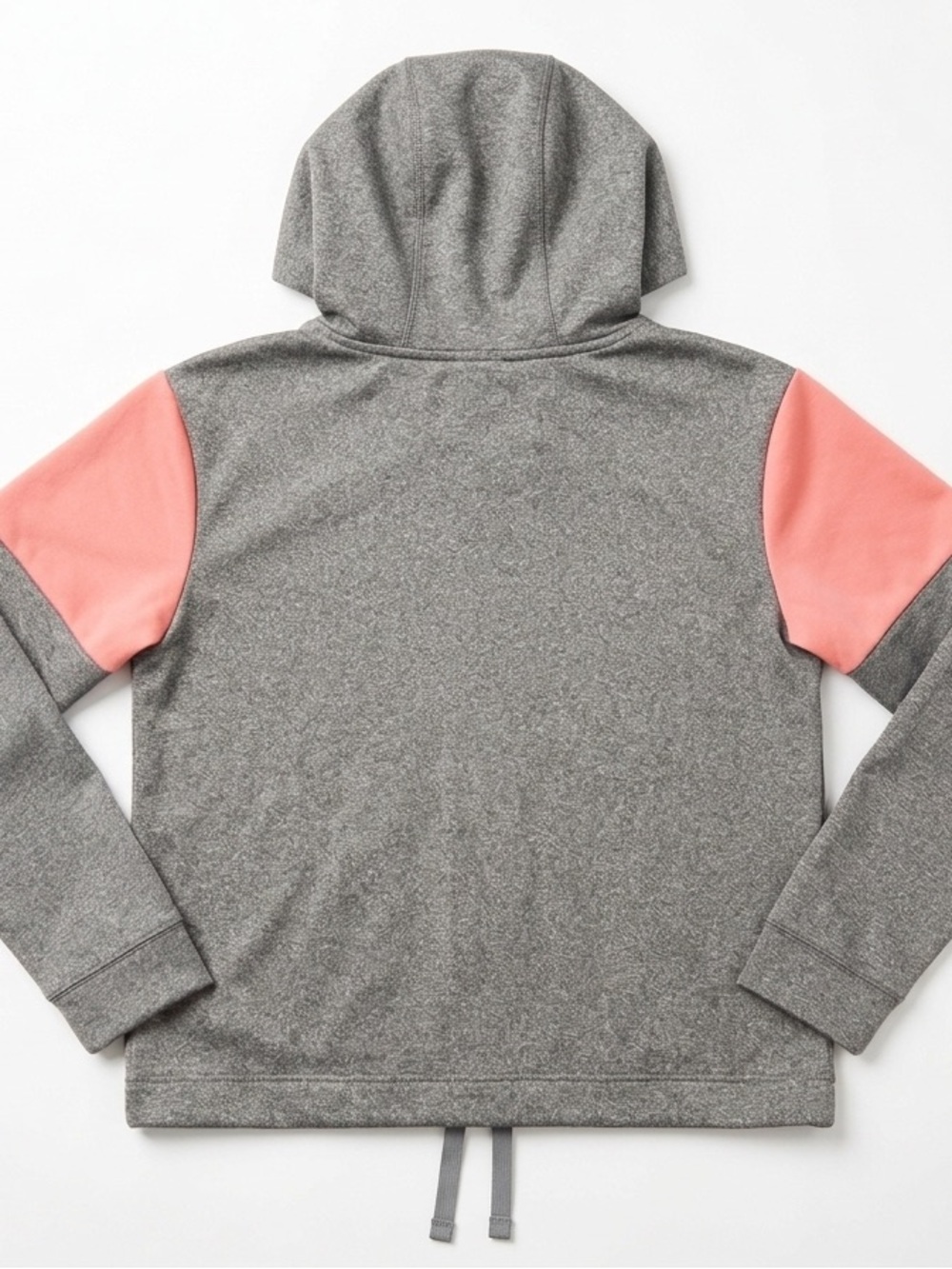 Nike Gray and Pink Colorblock Girls' Hoodie - Picture 3 of 5